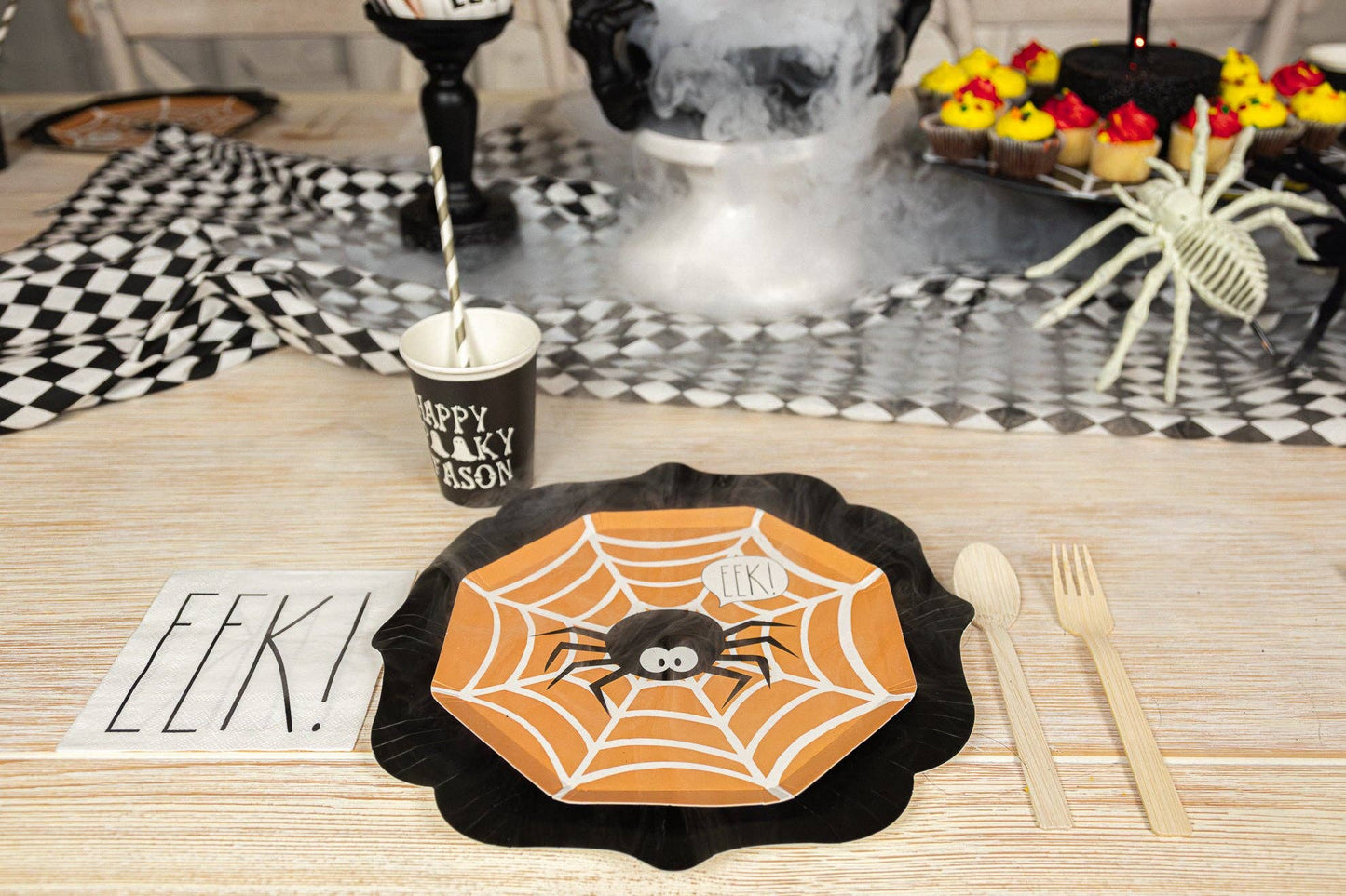 "EEK" Spider Dessert Plates