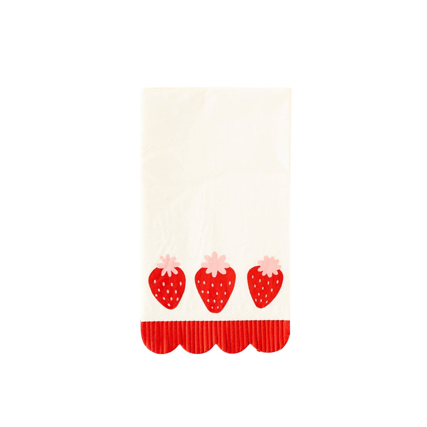 Berry Fringe Scallop Guest Towel