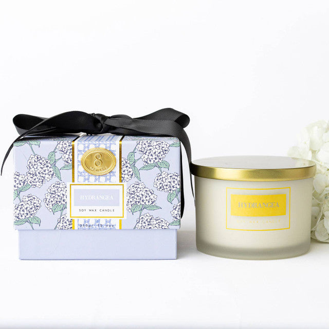 Hydrangea 3-Wick Boxed Soy Wax Candle