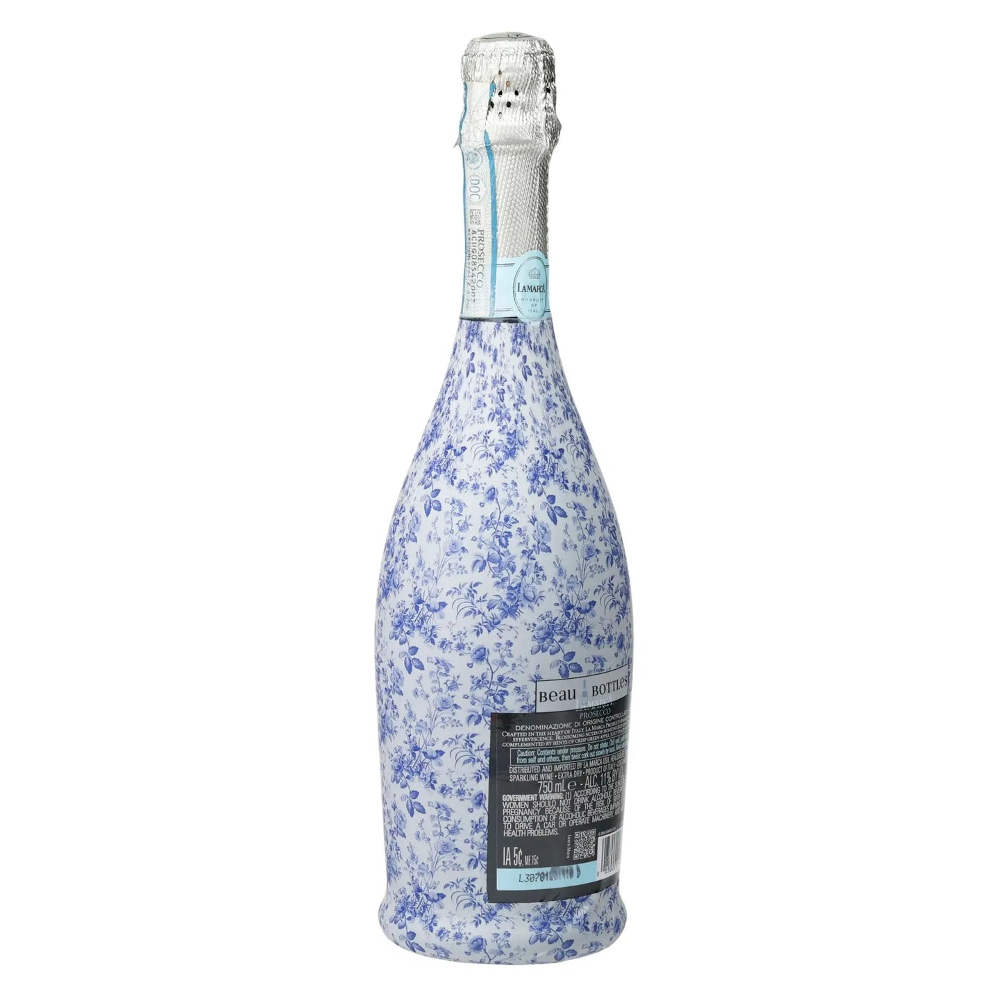 Grandmillienial Blue Floral Bottle Wrap (La Marca Edition)