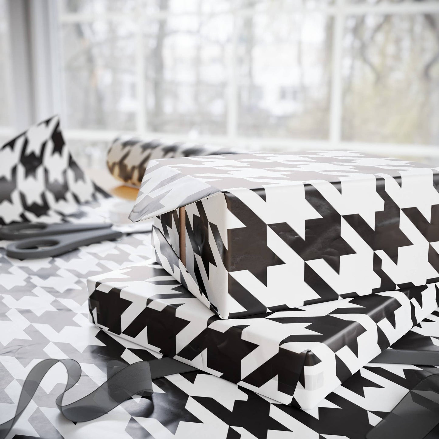 Houndstooth Wrapping Paper