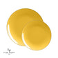Plastic Dinner Plates: Yellow • Gold