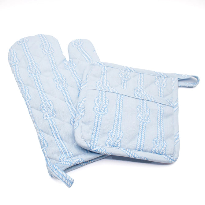 Nautical Knot Oven Mitt Set