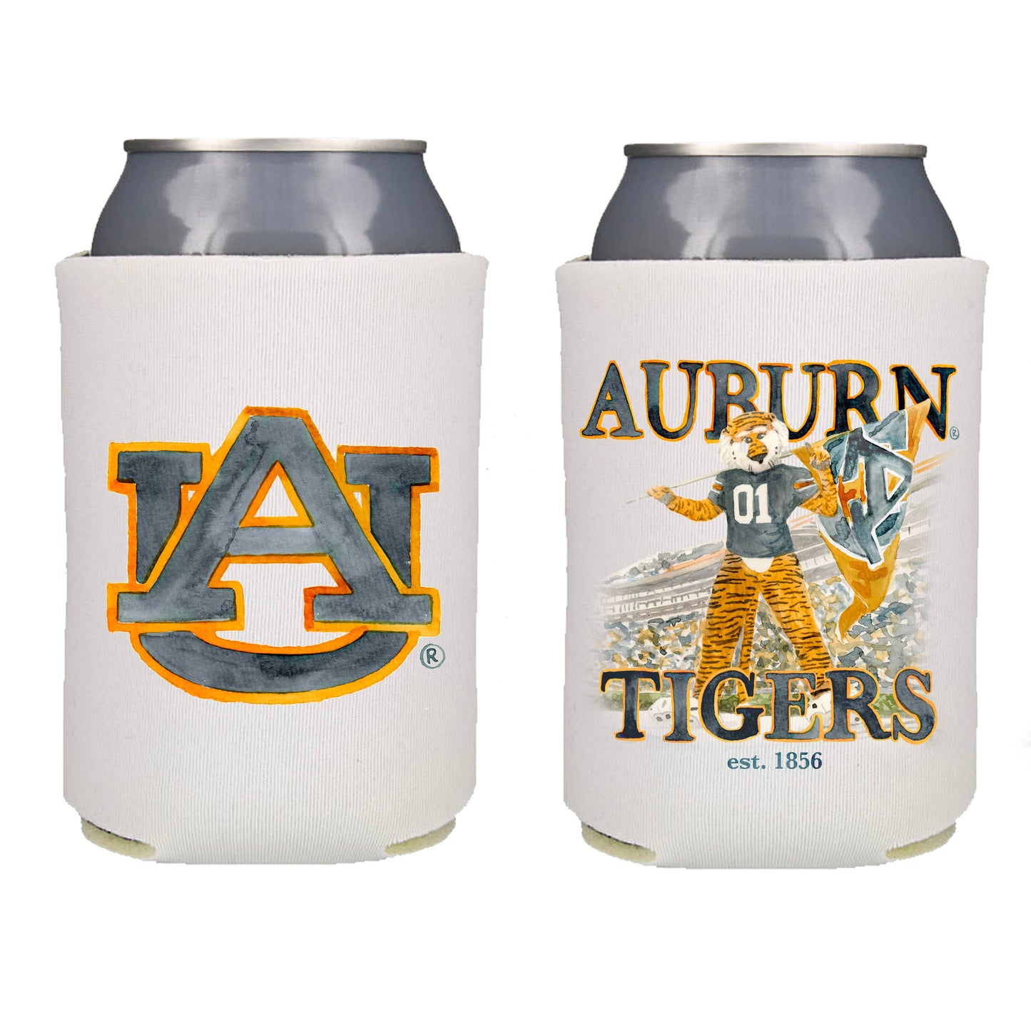 Auburn University Watercolor Koozie