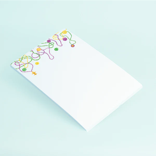 Mardi Gras Beads Notepad