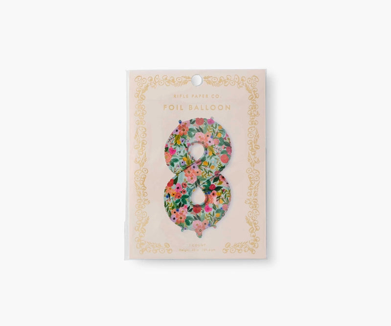 Garden Party Numbered Foil Balloon: 8