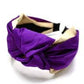 Puffy Knotted Headband: Purple & Gold