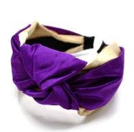 Puffy Knotted Headband: Purple & Gold