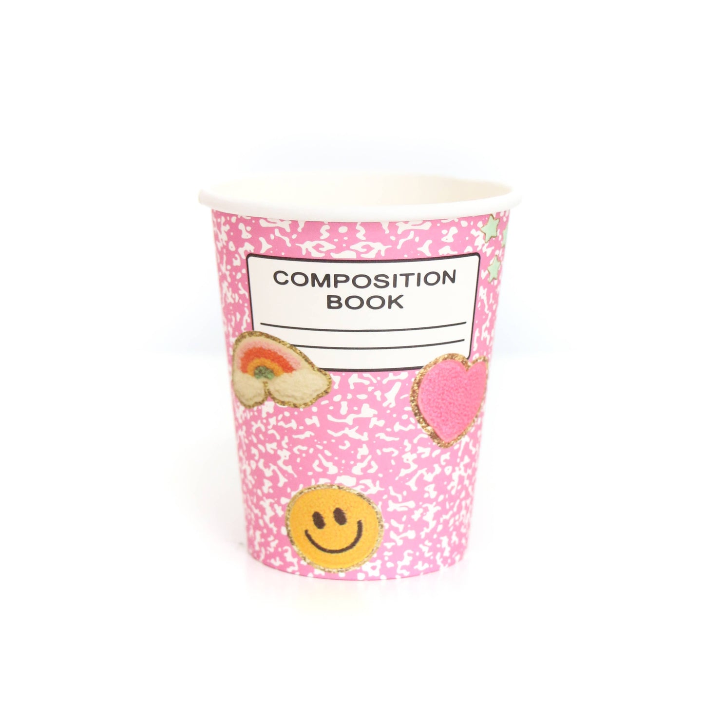 Pink Composition Book Paper Cup