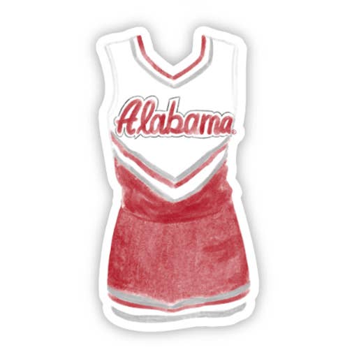 Alabama Cheerleader Uniform Sticker