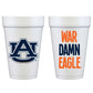 War Damn Eagle / AU Logo Styrofoam Cups