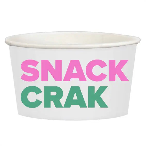 "Snack Crak” Treat Cups: Pink & Green
