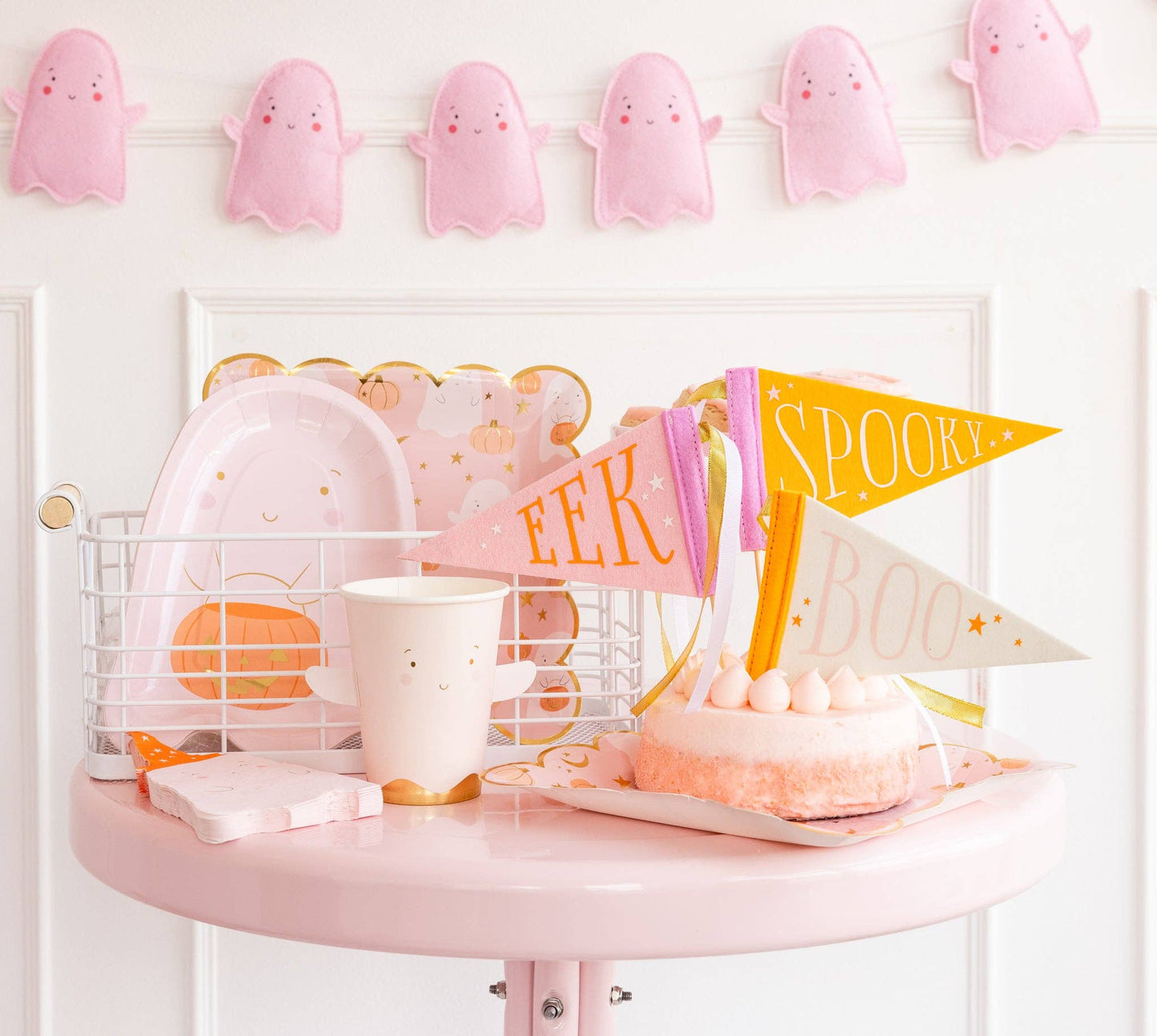 Pink Ghost Paper Party Cup