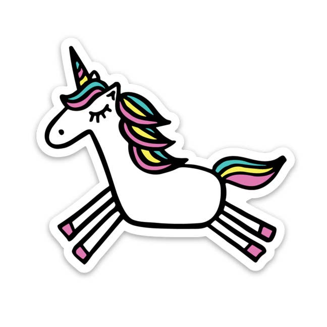 Magical Birthday Unicorn Sticker Greeting Card