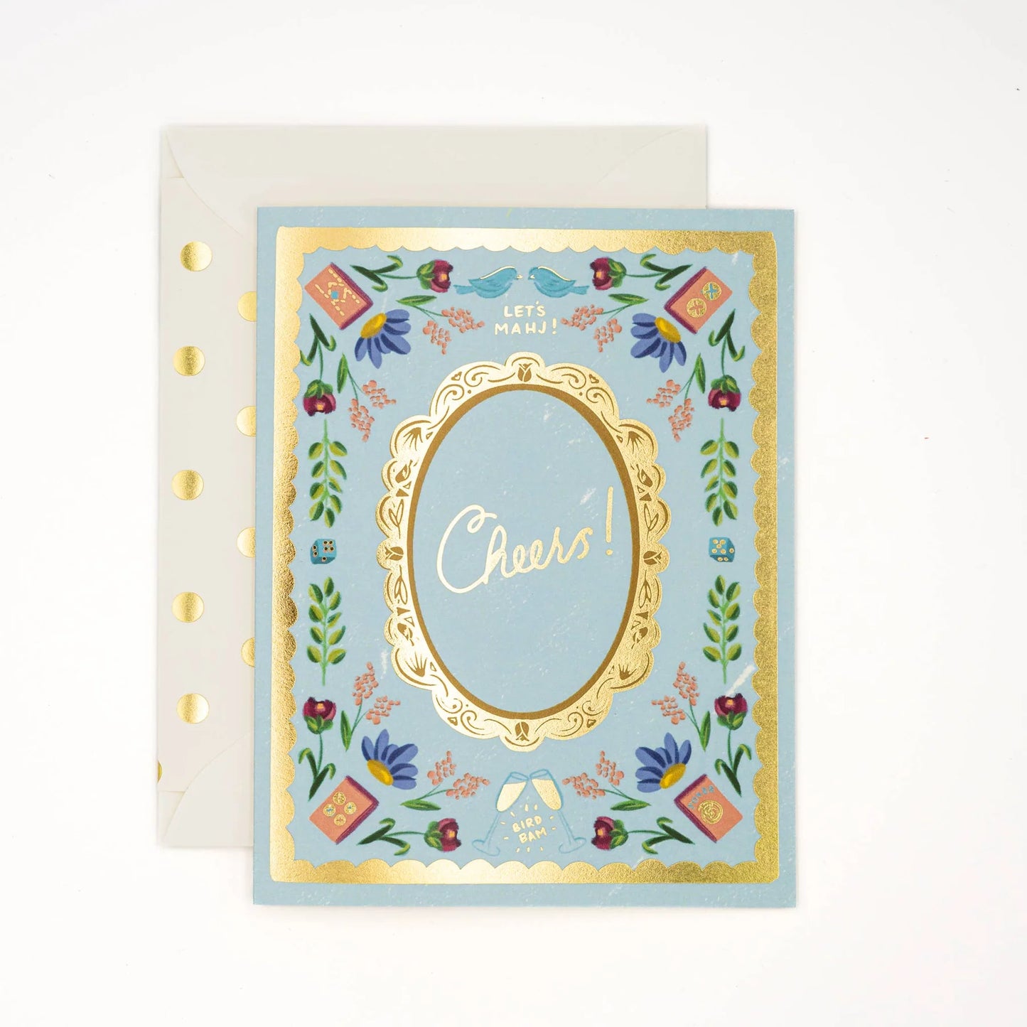 Cheers (Bird, Bam!) Mahjong Greeting Card