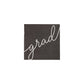 Script "Grad" Paper Cocktail Napkin
