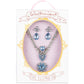 The Marilyn 4-Piece Jewelry Set: Blue/Silver