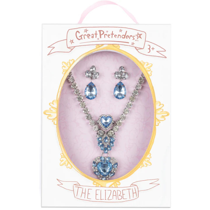 The Marilyn 4-Piece Jewelry Set: Blue/Silver