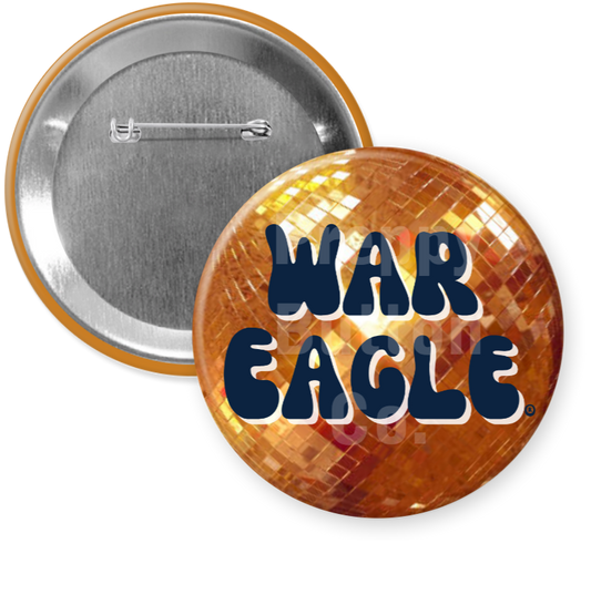 War Eagle Disco Ball Button/Pin