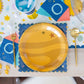 Yellow Planet Paper Plates