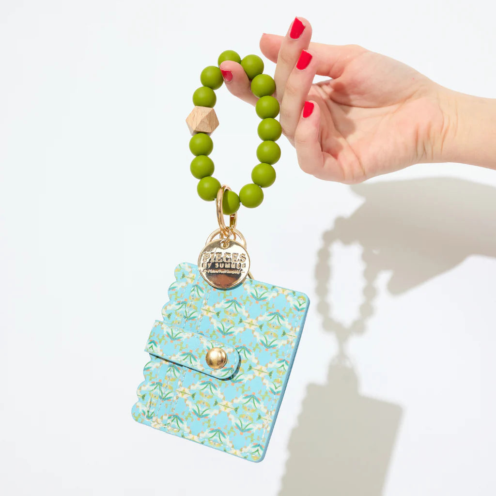 English Garden Keychain Wristlet Wallet