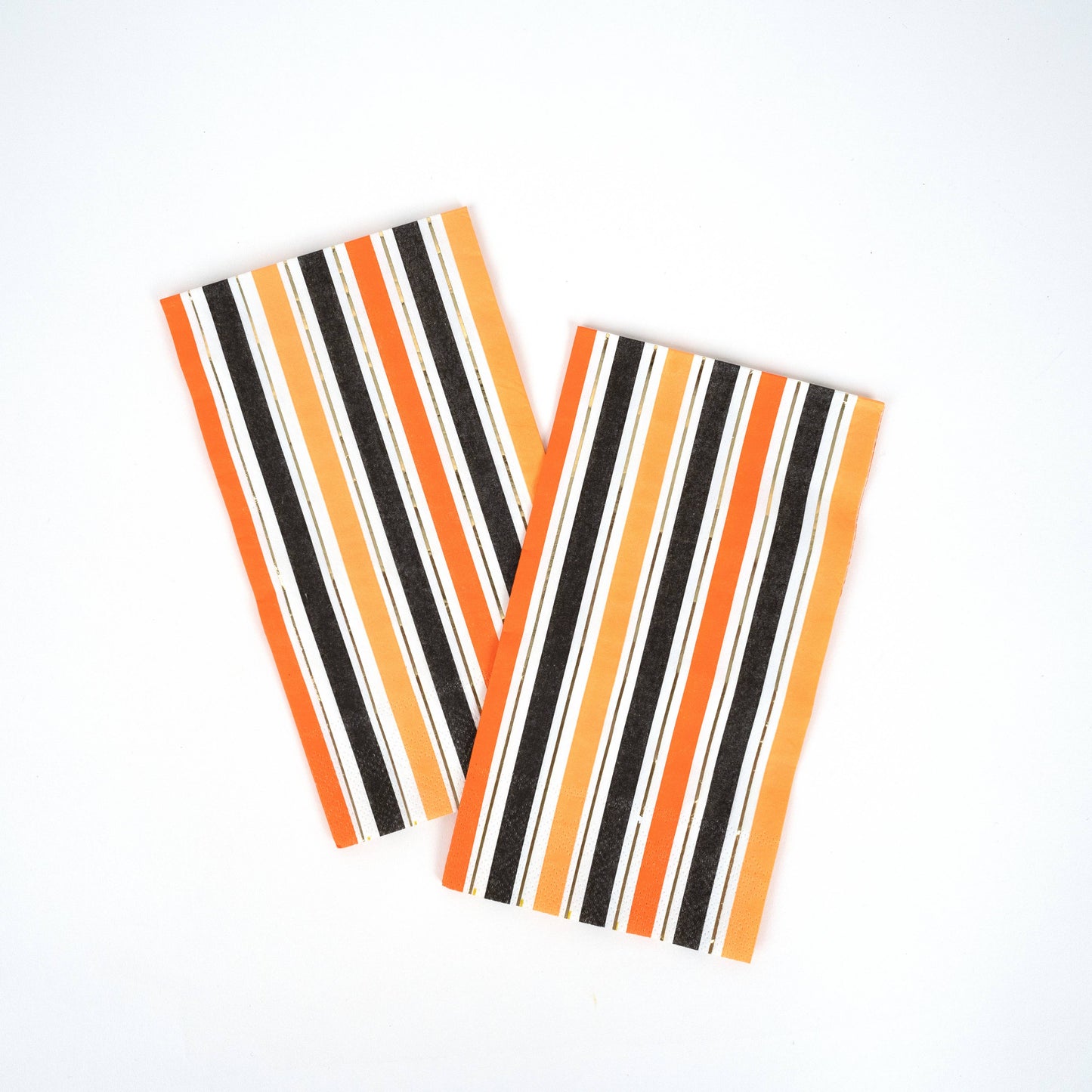 Gatherings by Curated Paperie - Orange Multicolor Stripes Guest Towel