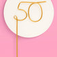 Gold 50th Birthday Straw