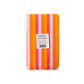 Orange and Pink Stripe Scallop Dinner Napkin