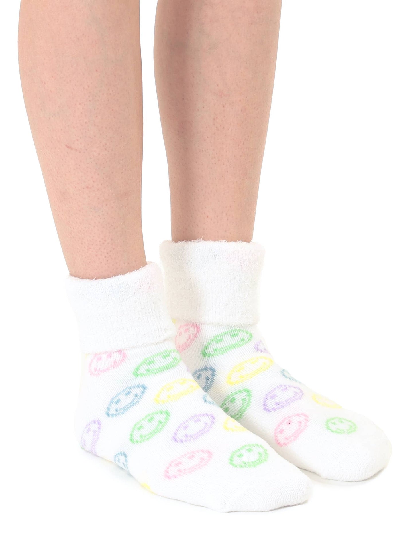 Multi Happy Face Warm Plush Socks