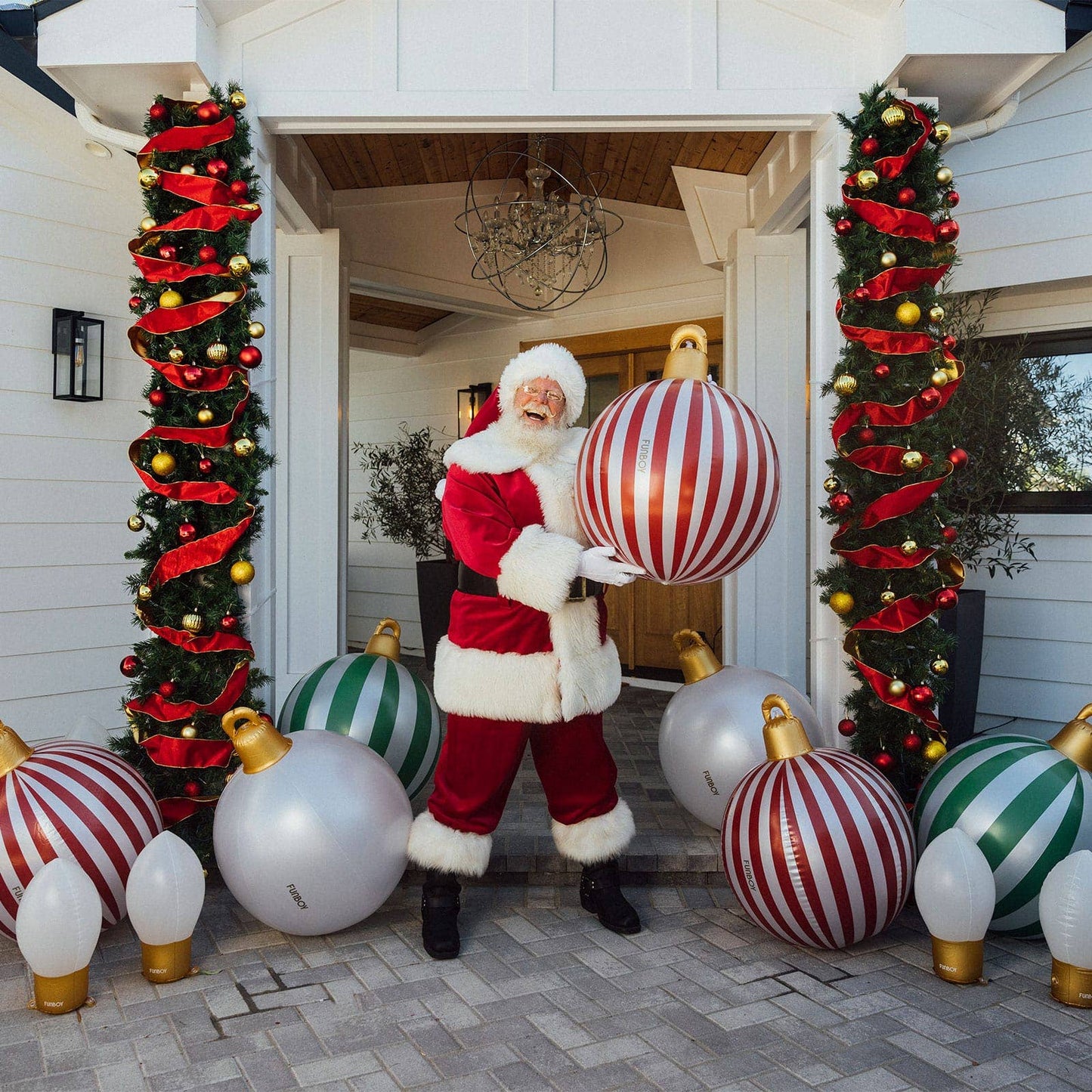 Light Up Christmas Ornament Holiday Balls (Set of 3)