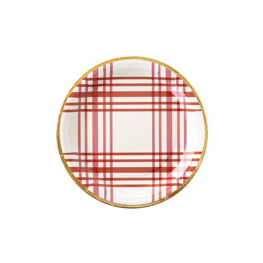 Harvest Plaid 9" Round Plate