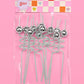 Reusable Disco Party Swirly Straws