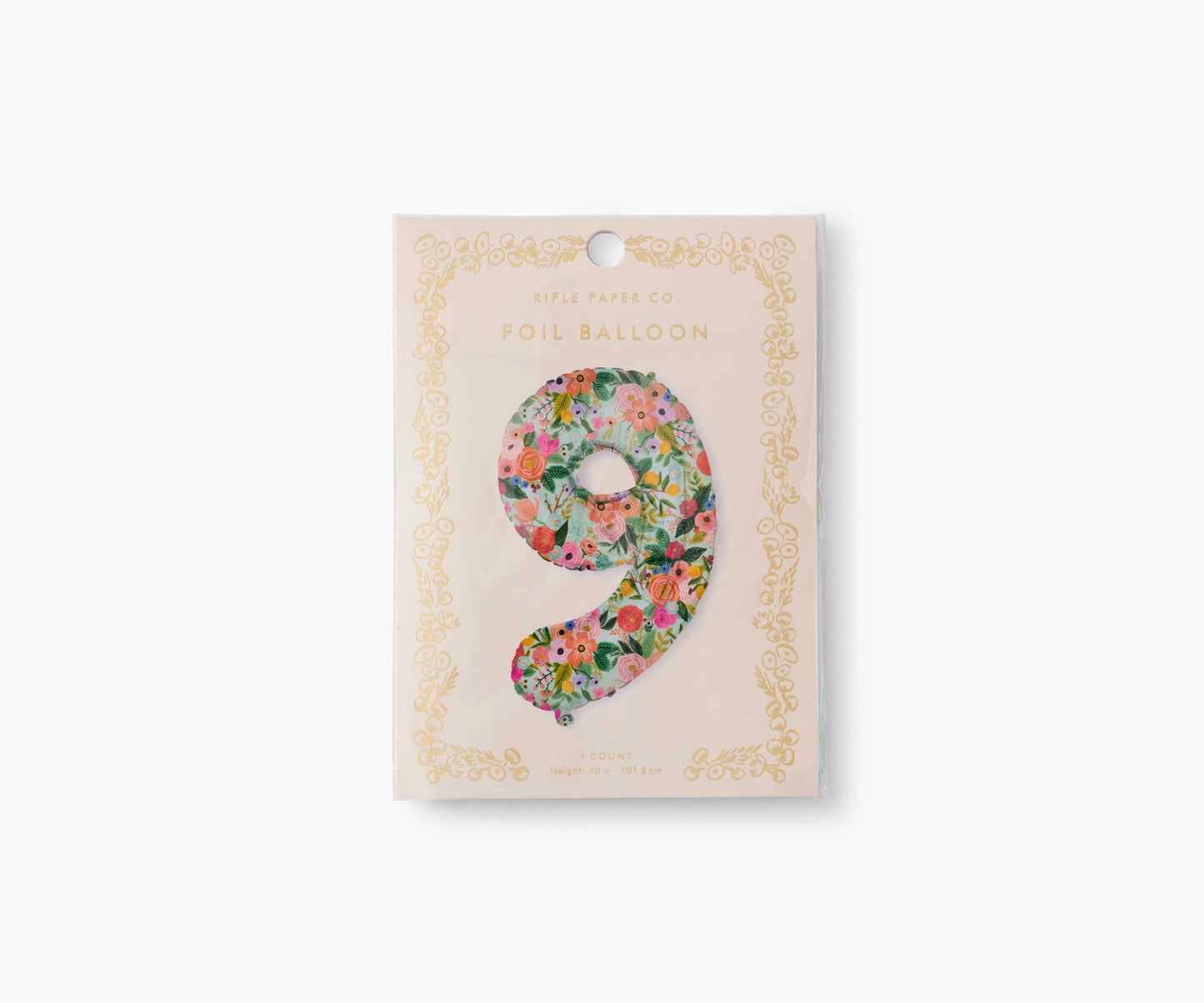 Garden Party Numbered Foil Balloon: 9