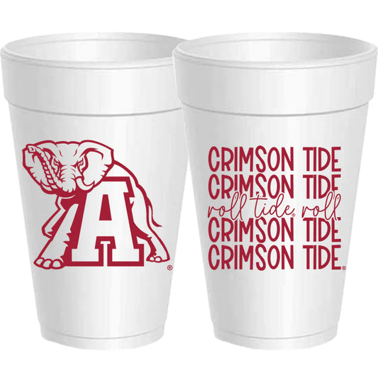 Foam Cups: Alabama Crimson Tide Elephant