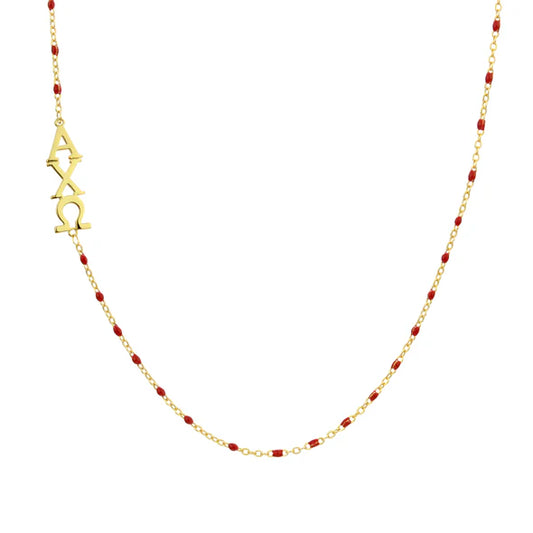 Alpha Chi Omega Side Necklace