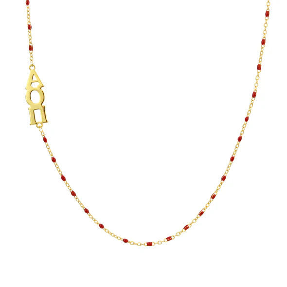 Alpha Omicron Pi Side Necklace