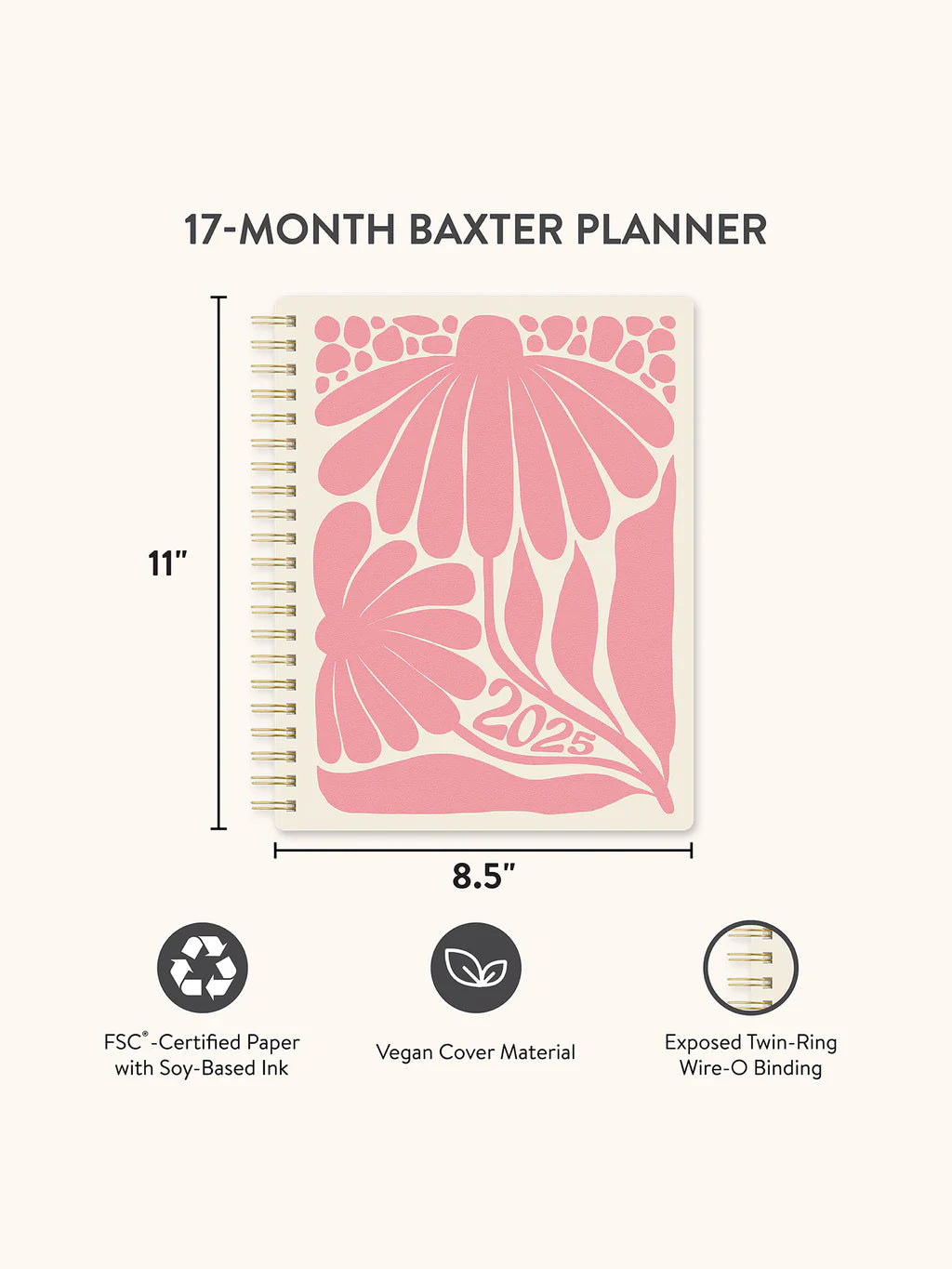 2025 Lazy Daisies Blue Baxter Planner