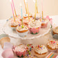 Pastel Glitter Dipped Birthday Candles