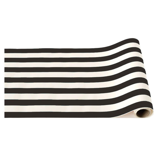 Black Noir Signature Cabana Stripe Table Runner