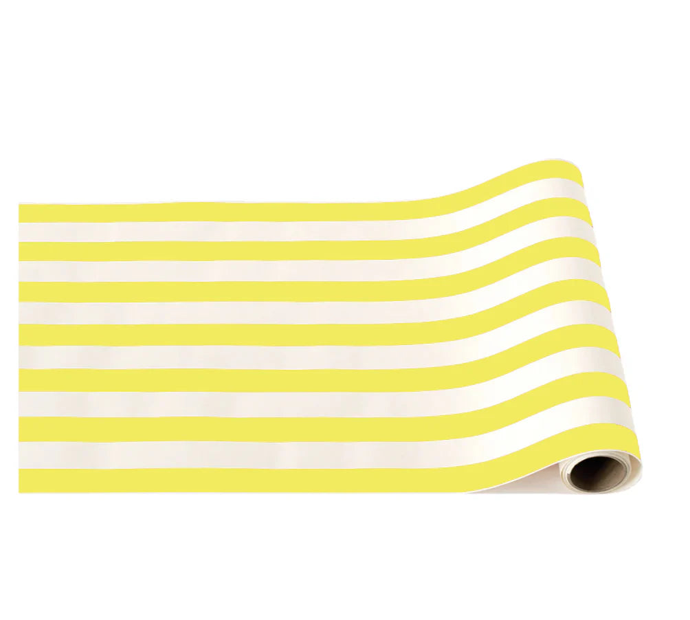 Soleil Yellow Signature Cabana Stripe Table Runner