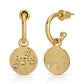 April Birth Month Flower Earrings (Daisy/Diamond)