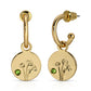 August Birth Month Flower Earrings (Poppy/Peridot)