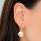 January Birth Month Flower Earrings (Carnation/Garnet)