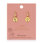 July Birth Month Flower Earrings (Lotus/Ruby)