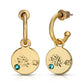 March Birth Month Flower Earrings (Cherry Blossom/Aquamarine)