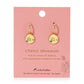 March Birth Month Flower Earrings (Cherry Blossom/Aquamarine)