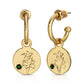May Birth Month Flower Earrings (Lily/Emerald)
