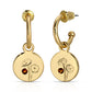 November Birth Month Flower Earrings (Chrysanthemum/Topaz)