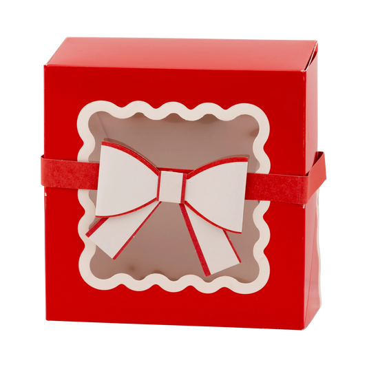 Red Bow Ric Rac Cookie Box