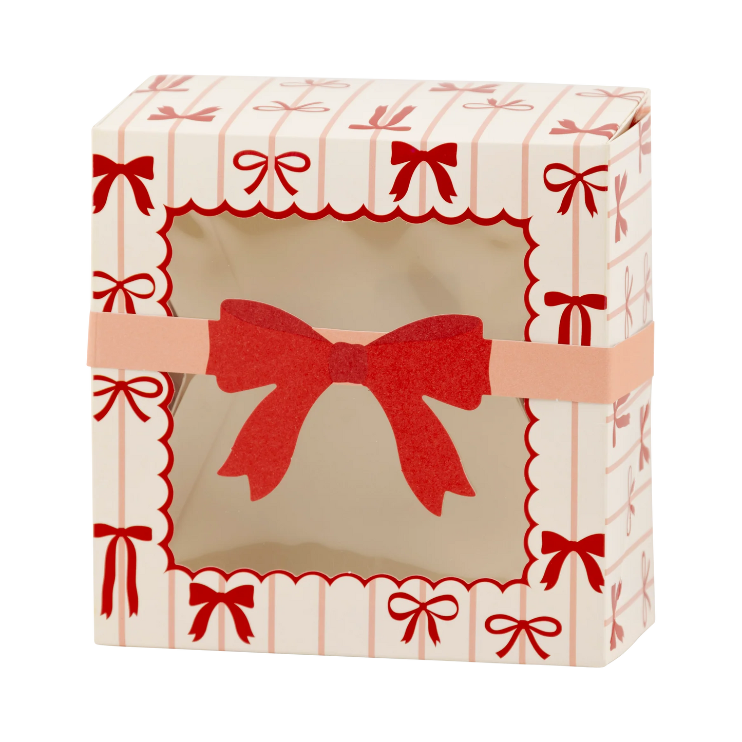 Red and Pink Bow Cookie Box